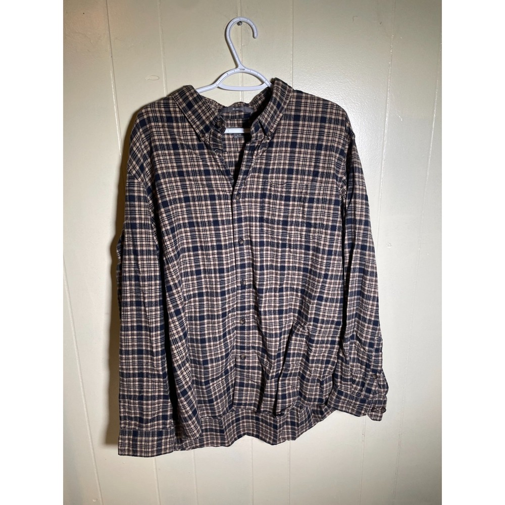 Vintage Eddie Bauer Relaxed Fit Plaid Classic Button-Down Shirt Multiclor Sz XL